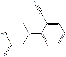 [(3-cyanopyridin-2-yl)(methyl)amino]acetic acid Struktur