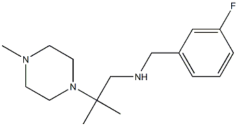 [(3-fluorophenyl)methyl][2-methyl-2-(4-methylpiperazin-1-yl)propyl]amine Struktur