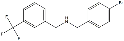 [(4-bromophenyl)methyl]({[3-(trifluoromethyl)phenyl]methyl})amine Struktur