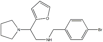 [(4-bromophenyl)methyl][2-(furan-2-yl)-2-(pyrrolidin-1-yl)ethyl]amine Struktur