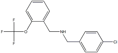 [(4-chlorophenyl)methyl]({[2-(trifluoromethoxy)phenyl]methyl})amine Struktur