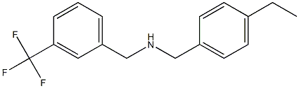 [(4-ethylphenyl)methyl]({[3-(trifluoromethyl)phenyl]methyl})amine Struktur