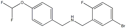 [(5-bromo-2-fluorophenyl)methyl]({[4-(difluoromethoxy)phenyl]methyl})amine Struktur