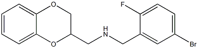 [(5-bromo-2-fluorophenyl)methyl](2,3-dihydro-1,4-benzodioxin-2-ylmethyl)amine Struktur