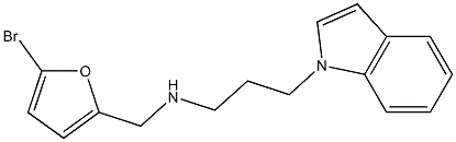 [(5-bromofuran-2-yl)methyl][3-(1H-indol-1-yl)propyl]amine Struktur