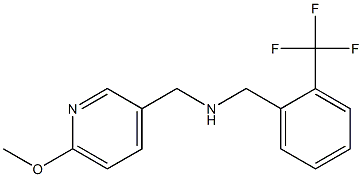 [(6-methoxypyridin-3-yl)methyl]({[2-(trifluoromethyl)phenyl]methyl})amine Struktur