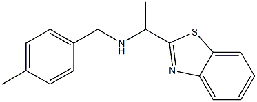 [1-(1,3-benzothiazol-2-yl)ethyl][(4-methylphenyl)methyl]amine Struktur