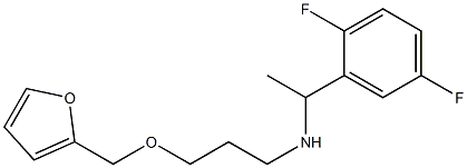 [1-(2,5-difluorophenyl)ethyl][3-(furan-2-ylmethoxy)propyl]amine Struktur