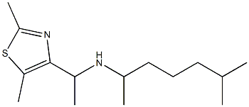 [1-(2,5-dimethyl-1,3-thiazol-4-yl)ethyl](6-methylheptan-2-yl)amine Struktur