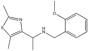 [1-(2,5-dimethyl-1,3-thiazol-4-yl)ethyl][(2-methoxyphenyl)methyl]amine Struktur