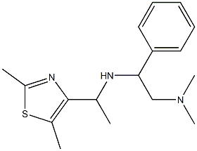 [1-(2,5-dimethyl-1,3-thiazol-4-yl)ethyl][2-(dimethylamino)-1-phenylethyl]amine Struktur