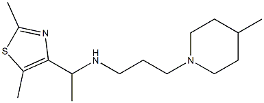 [1-(2,5-dimethyl-1,3-thiazol-4-yl)ethyl][3-(4-methylpiperidin-1-yl)propyl]amine Struktur