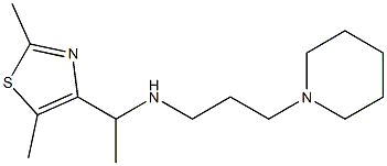 [1-(2,5-dimethyl-1,3-thiazol-4-yl)ethyl][3-(piperidin-1-yl)propyl]amine Struktur