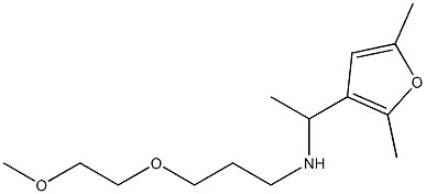 [1-(2,5-dimethylfuran-3-yl)ethyl][3-(2-methoxyethoxy)propyl]amine Struktur