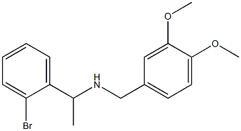 [1-(2-bromophenyl)ethyl][(3,4-dimethoxyphenyl)methyl]amine Struktur