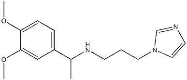 [1-(3,4-dimethoxyphenyl)ethyl][3-(1H-imidazol-1-yl)propyl]amine Struktur