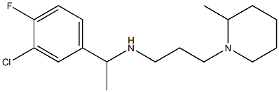 [1-(3-chloro-4-fluorophenyl)ethyl][3-(2-methylpiperidin-1-yl)propyl]amine Struktur