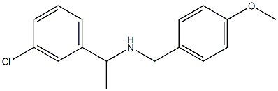 [1-(3-chlorophenyl)ethyl][(4-methoxyphenyl)methyl]amine Struktur