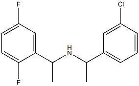 [1-(3-chlorophenyl)ethyl][1-(2,5-difluorophenyl)ethyl]amine Struktur