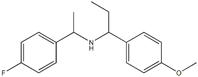 [1-(4-fluorophenyl)ethyl][1-(4-methoxyphenyl)propyl]amine Struktur