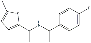 [1-(4-fluorophenyl)ethyl][1-(5-methylthiophen-2-yl)ethyl]amine Struktur