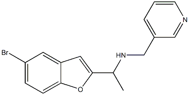 [1-(5-bromo-1-benzofuran-2-yl)ethyl](pyridin-3-ylmethyl)amine Struktur