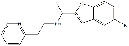 [1-(5-bromo-1-benzofuran-2-yl)ethyl][2-(pyridin-2-yl)ethyl]amine Struktur