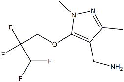 [1,3-dimethyl-5-(2,2,3,3-tetrafluoropropoxy)-1H-pyrazol-4-yl]methanamine Struktur