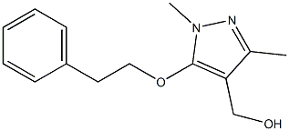 [1,3-dimethyl-5-(2-phenylethoxy)-1H-pyrazol-4-yl]methanol Struktur