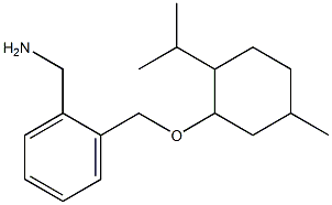 [2-({[5-methyl-2-(propan-2-yl)cyclohexyl]oxy}methyl)phenyl]methanamine Struktur