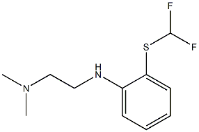 [2-({2-[(difluoromethyl)sulfanyl]phenyl}amino)ethyl]dimethylamine Struktur