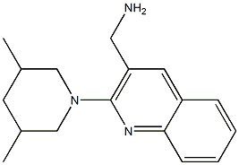 [2-(3,5-dimethylpiperidin-1-yl)quinolin-3-yl]methanamine Struktur