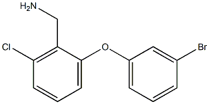 [2-(3-bromophenoxy)-6-chlorophenyl]methanamine Struktur