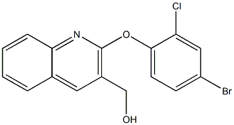 [2-(4-bromo-2-chlorophenoxy)quinolin-3-yl]methanol Struktur