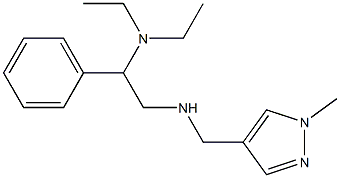 [2-(diethylamino)-2-phenylethyl][(1-methyl-1H-pyrazol-4-yl)methyl]amine Struktur