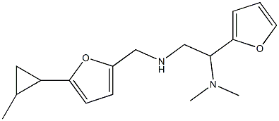 [2-(dimethylamino)-2-(furan-2-yl)ethyl]({[5-(2-methylcyclopropyl)furan-2-yl]methyl})amine Struktur