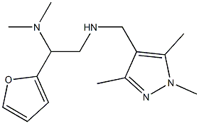 [2-(dimethylamino)-2-(furan-2-yl)ethyl][(1,3,5-trimethyl-1H-pyrazol-4-yl)methyl]amine Struktur