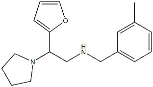 [2-(furan-2-yl)-2-(pyrrolidin-1-yl)ethyl][(3-methylphenyl)methyl]amine Struktur