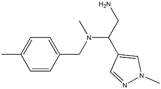 [2-amino-1-(1-methyl-1H-pyrazol-4-yl)ethyl](methyl)[(4-methylphenyl)methyl]amine Struktur