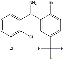 [2-bromo-5-(trifluoromethyl)phenyl](2,3-dichlorophenyl)methanamine Struktur