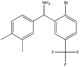 [2-bromo-5-(trifluoromethyl)phenyl](3,4-dimethylphenyl)methanamine Struktur