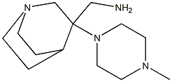 [3-(4-methylpiperazin-1-yl)-1-azabicyclo[2.2.2]octan-3-yl]methanamine Struktur