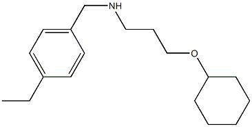 [3-(cyclohexyloxy)propyl][(4-ethylphenyl)methyl]amine Struktur