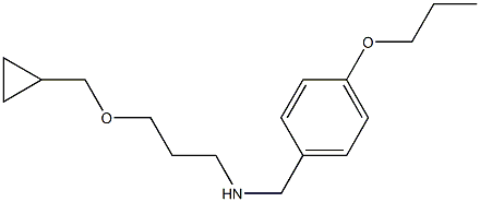 [3-(cyclopropylmethoxy)propyl][(4-propoxyphenyl)methyl]amine Struktur