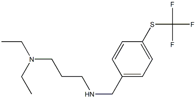 [3-(diethylamino)propyl]({4-[(trifluoromethyl)sulfanyl]phenyl}methyl)amine Struktur