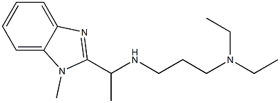 [3-(diethylamino)propyl][1-(1-methyl-1H-1,3-benzodiazol-2-yl)ethyl]amine Struktur