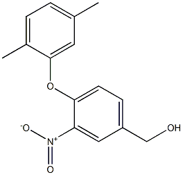 [4-(2,5-dimethylphenoxy)-3-nitrophenyl]methanol Struktur