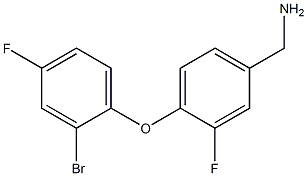 [4-(2-bromo-4-fluorophenoxy)-3-fluorophenyl]methanamine Struktur