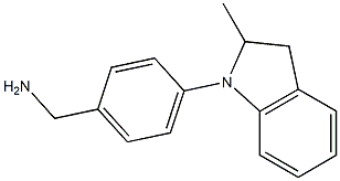 [4-(2-methyl-2,3-dihydro-1H-indol-1-yl)phenyl]methanamine Struktur