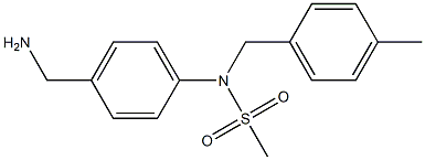 [4-(aminomethyl)phenyl]-N-[(4-methylphenyl)methyl]methanesulfonamide Struktur